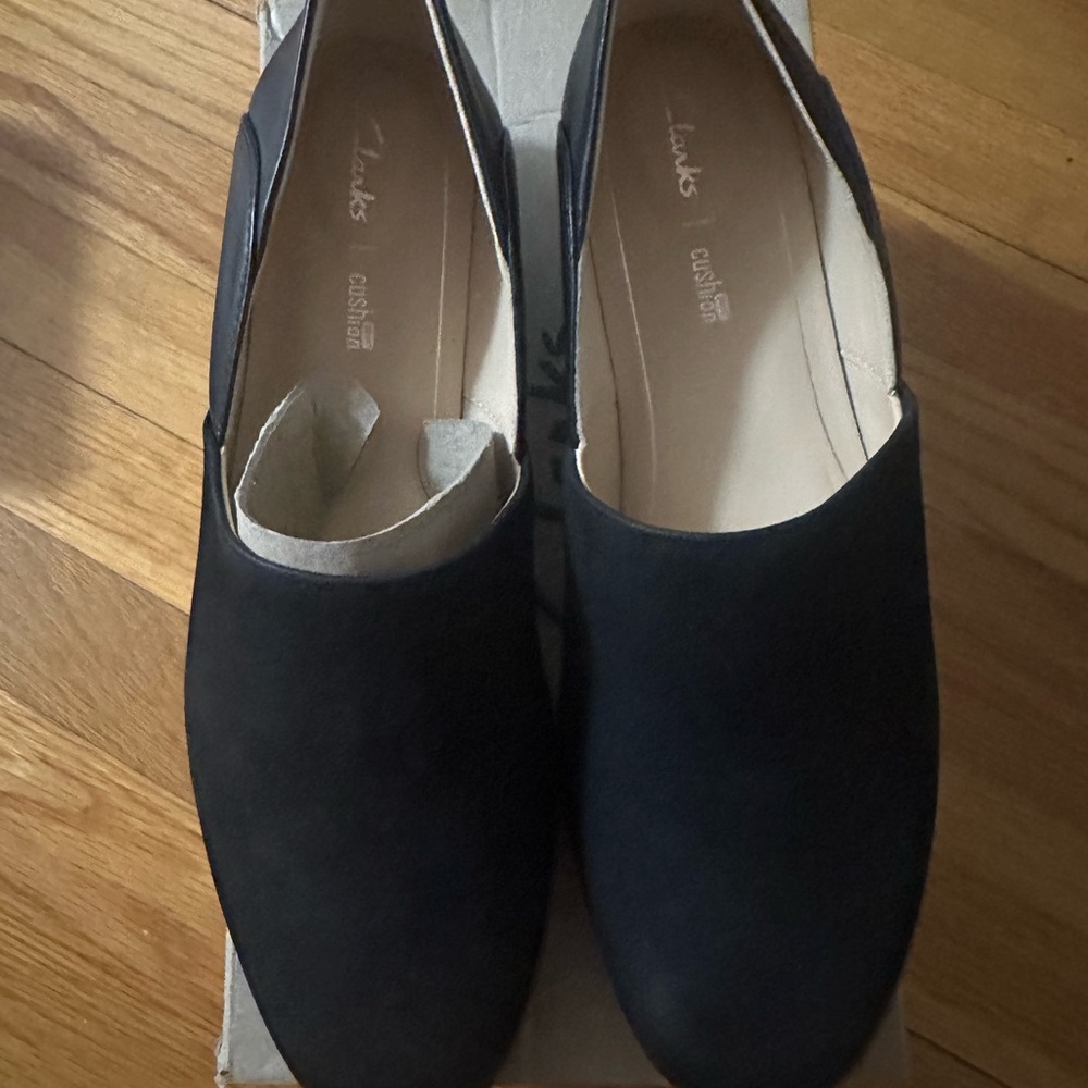 Clark Pure Tone Black Comb Elegant Black Women's Shoes